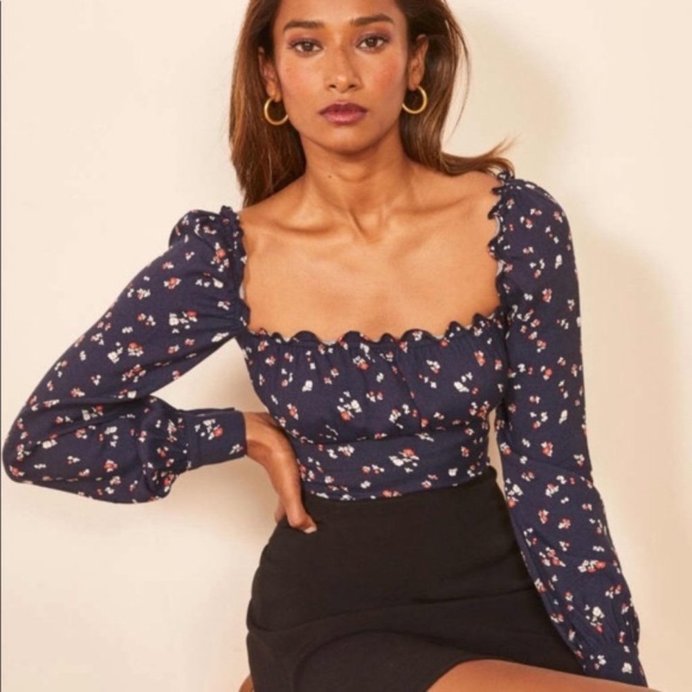Reformation Matteo Long Sleeve Top (Size 4)